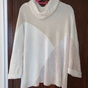Nic + Zoe Women Sweater Long Sleeve Cowl Neck